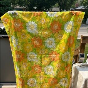 Vibrant Floral Fabric Chiffon with velvet design texture.